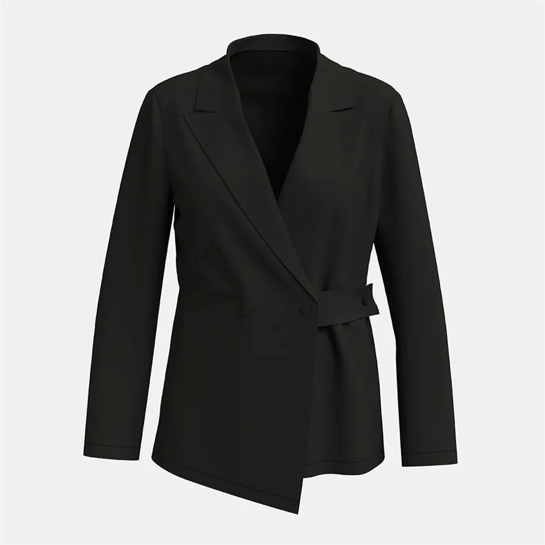 Women's Buttoned Long Sleeve Business Shawl Collar Office Blazer