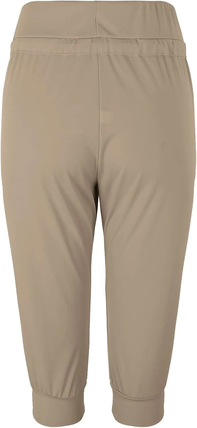 Women's Capri Pants Elastic Pants for Women Fashion Casual Fashion Shorts Drawstring Elastic Waist Lounge Pant Yoga