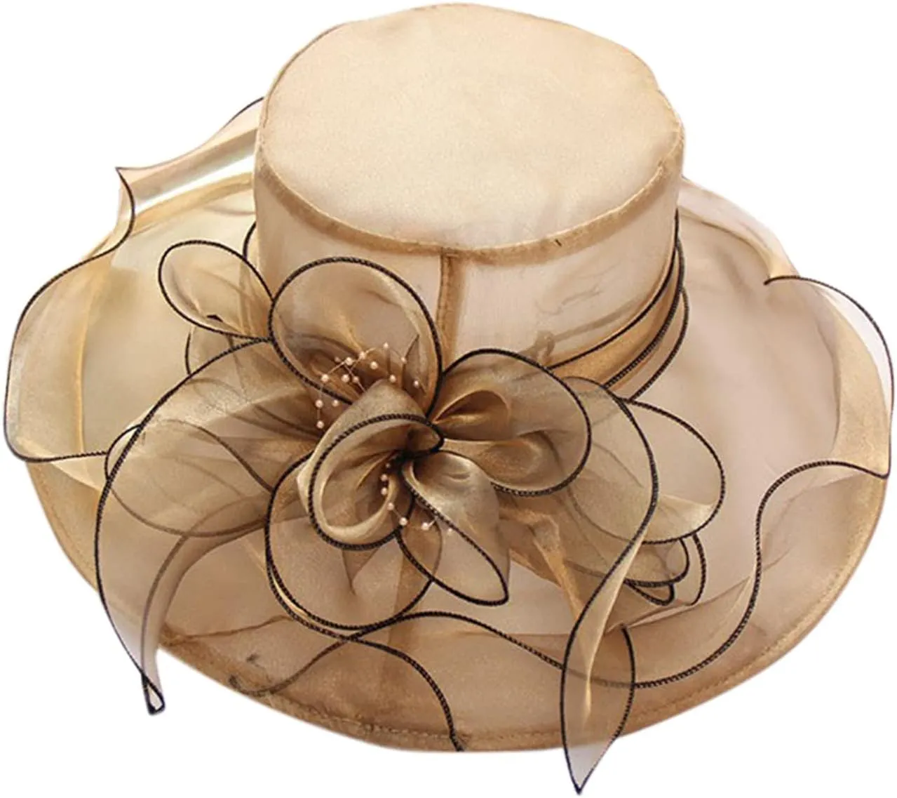 Women's Church Hat 1950 Vintage Fascinator Floral Tea Party Wedding Bucket Hat Fashion Beach Hats s Birthday