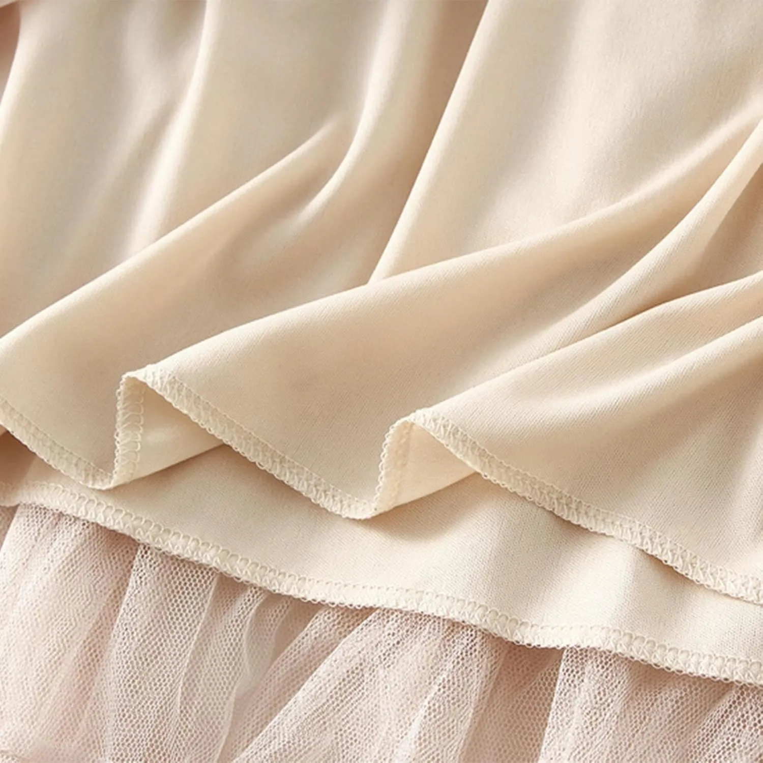 Women's Fairy Tulle Midi Skirt Sweet Elastic High Waist A-Line Ruffle Tiered Layered Mesh Puffy Long Maxi Skirt