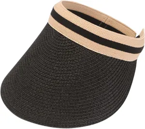 Womens Folable Floppy Hat Wide Floppy Brim Summer Empty Top Hat Large Brimmed Beach Sun Hat