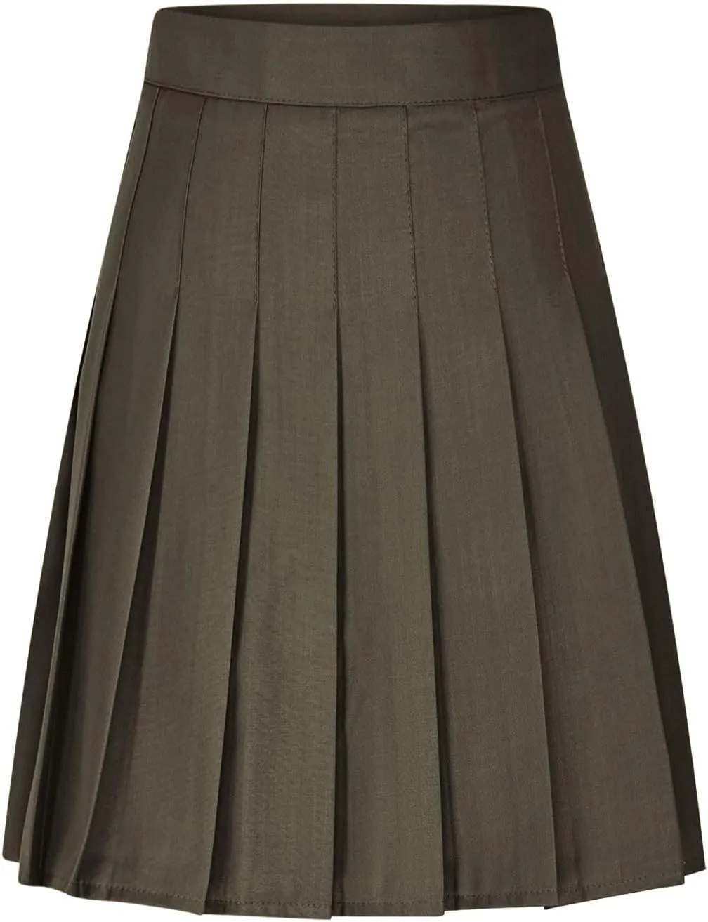 Women's High Waisted Pleated Midi Skirt, Solid Color Basic A-Line Skirts School Uniform Outdoor Sports Tennis Skirt