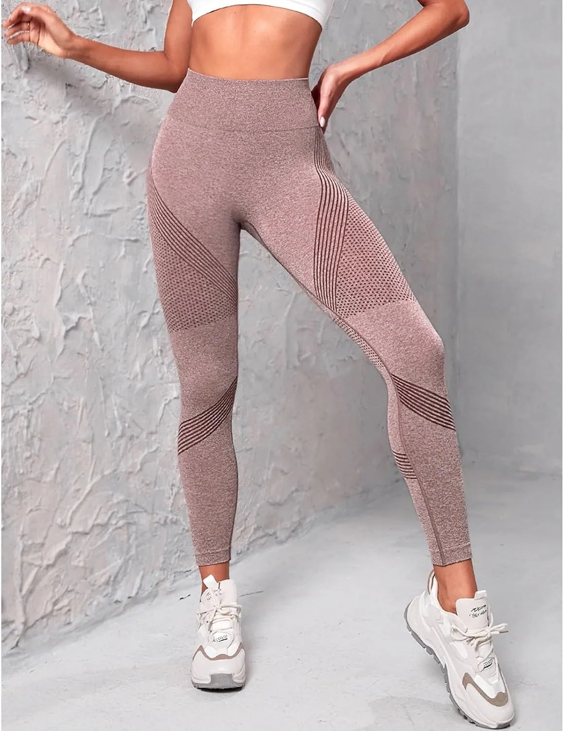 Womens High Waisted Yoga Pants Stretch Tummy Control Leggings Soft Butt Lifting Body Shaper Activewear Gym Clothes