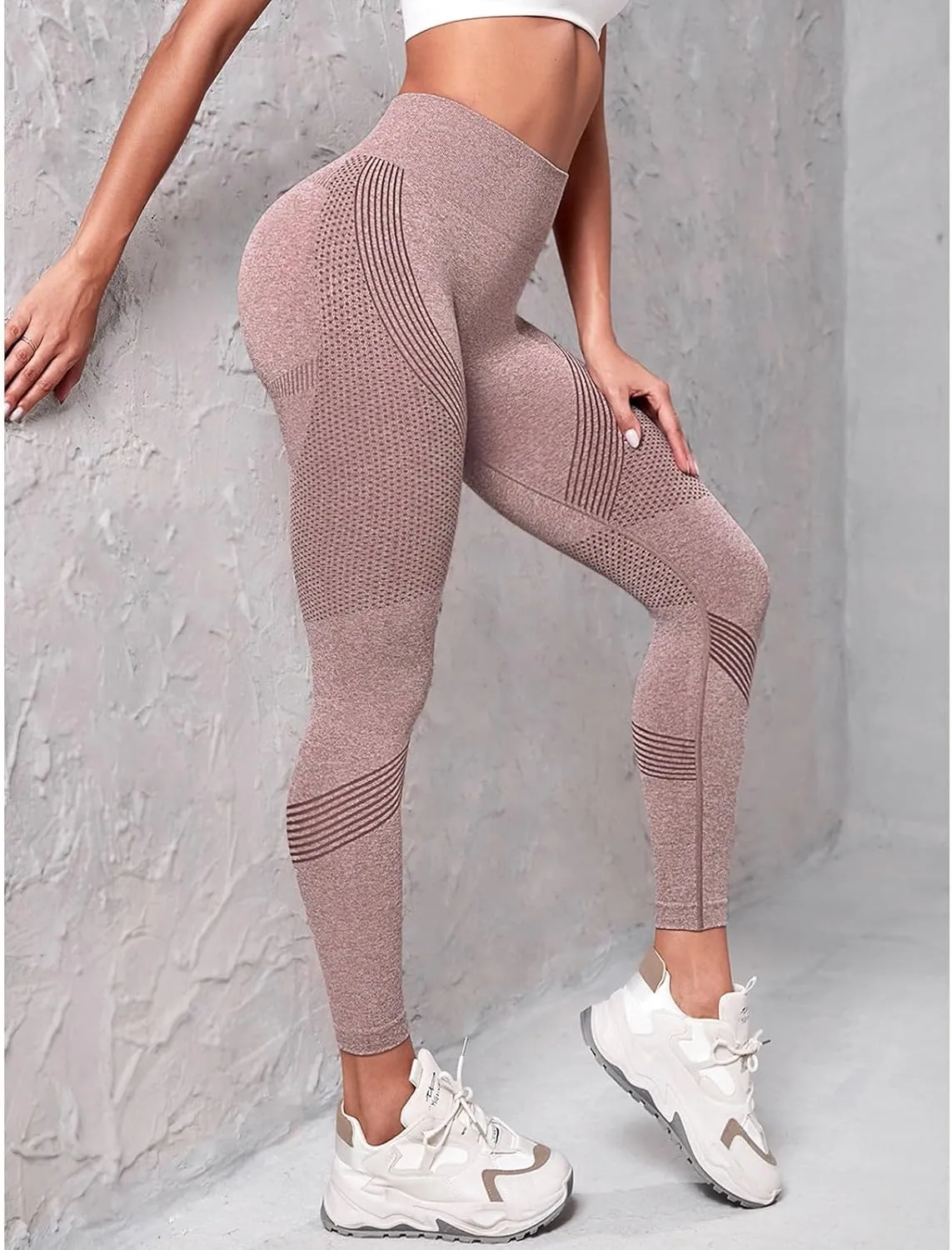 Womens High Waisted Yoga Pants Stretch Tummy Control Leggings Soft Butt Lifting Body Shaper Activewear Gym Clothes