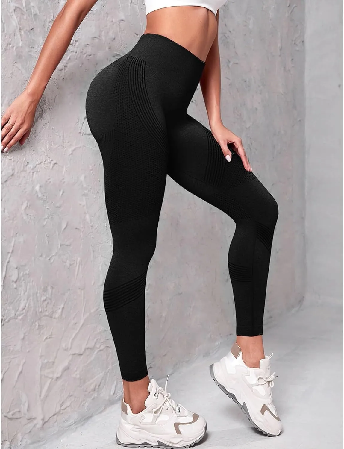 Womens High Waisted Yoga Pants Stretch Tummy Control Leggings Soft Butt Lifting Body Shaper Activewear Gym Clothes