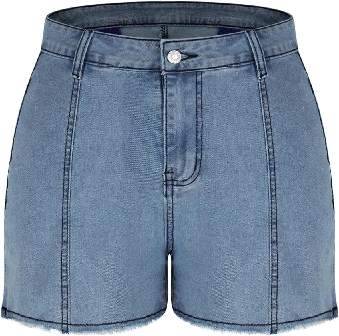 Womens Jean Shorts Stretchy High Waisted Star Patchwork Summer Beach Casual Trendy Frayed Hem Skinny Hot Denim Shorts