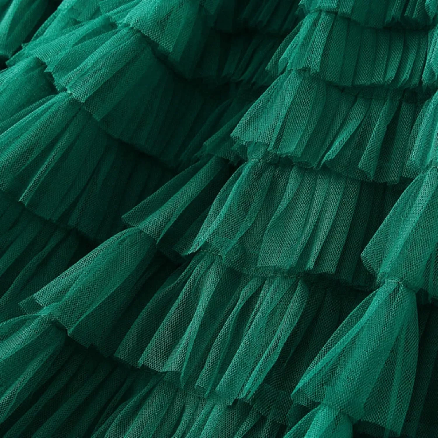 Women's Long Maxi Tulle Skirts A Line Trendy Ruffle High Waisted Tiered Layered Mesh Tutu Skirt Petticoat