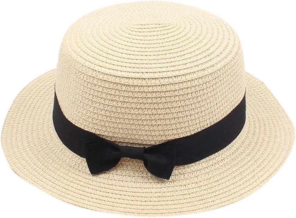 Womens Mens Straw Panama Hat Wide Brim Fedora Summer Beach Sun Hat UPF Foldable Packable Straw Boater Hat for Travel