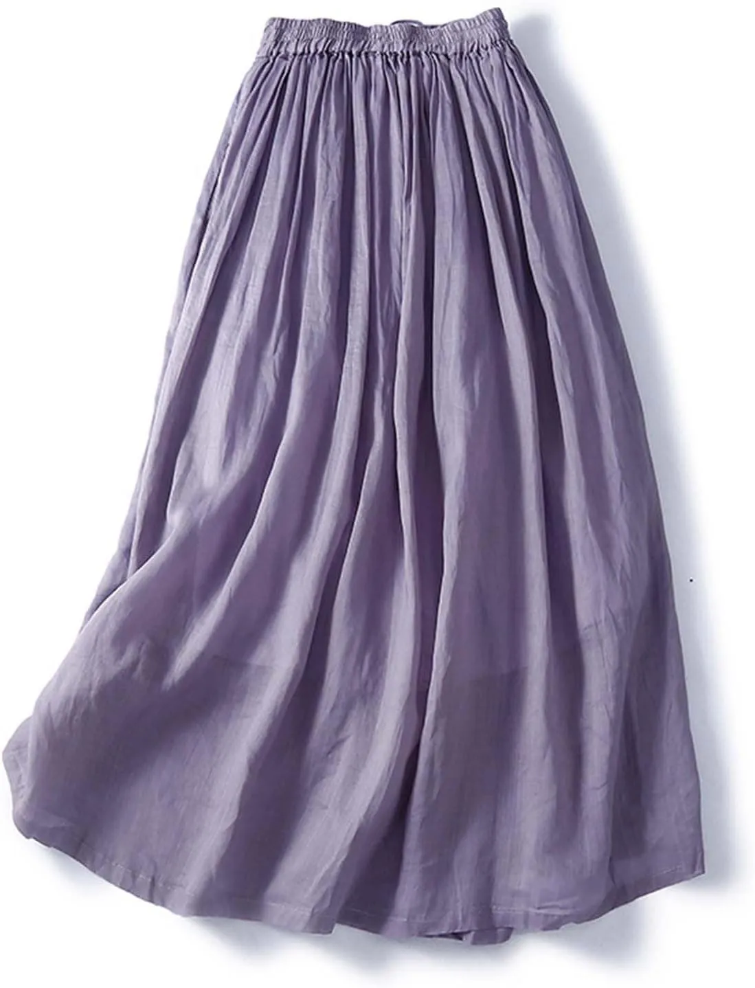 Women's Skirts for Summer Vacation High Waist Drawstring Elastic A Line Loose Casual Long Skirts for Women Trendy