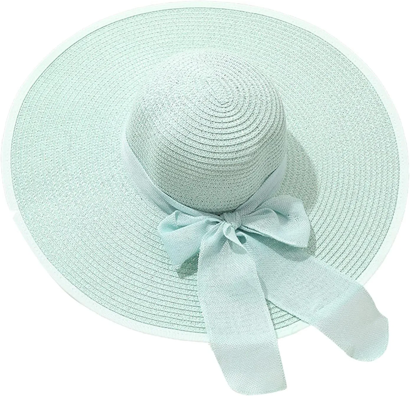 Women's Solid Sun Straw Roll Up Vintage Panama Beach Travel Hat