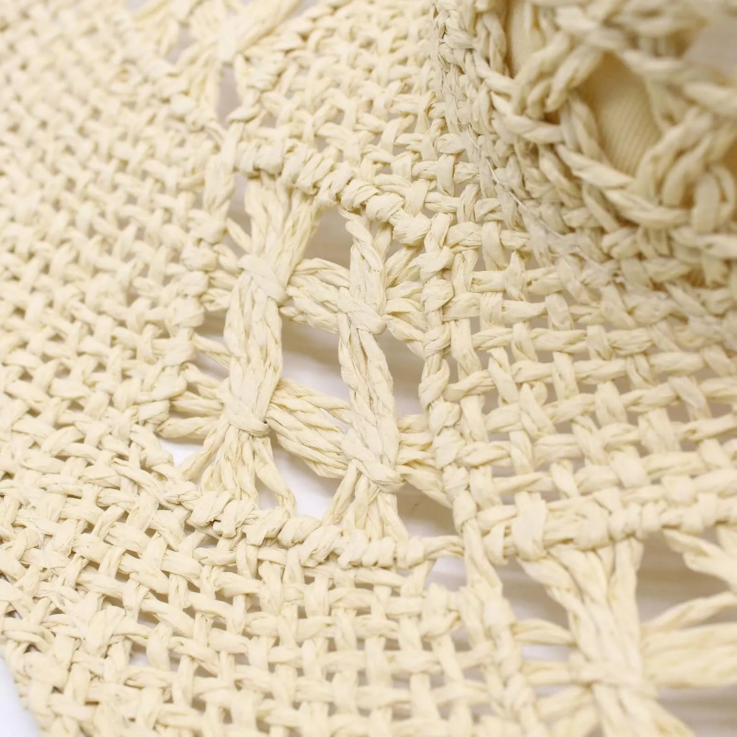 Womens Straw Cowboy Hats Western Beach Hats for Women Holiday Foldable Vacation Summer Sun Hat with Wide Brim