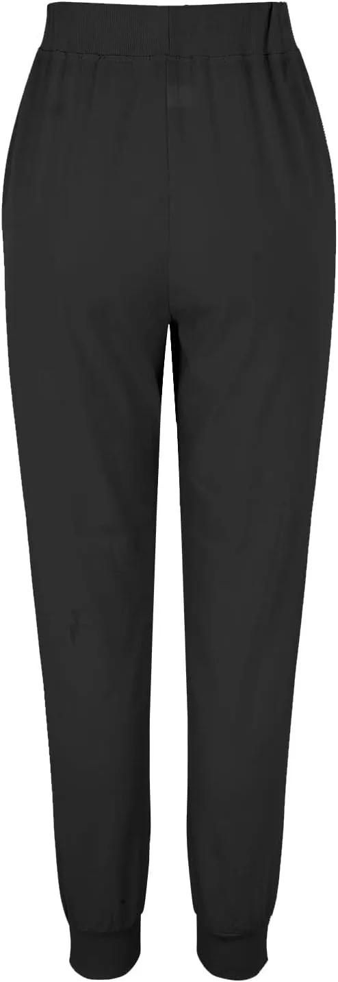 Womens Summer Linen Pants Casual Long Trousers Drawstring Elastic Waist Lounge Pants Comfy Sweatpants Joggers Pockets