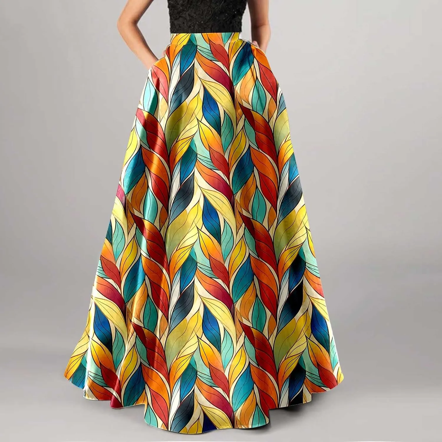 Womens Summer Maxi Skirt Boho Long Skirts Pleated Dress Casual 2025 A Line Plus Size Tiered Beach Vacation Clothing
