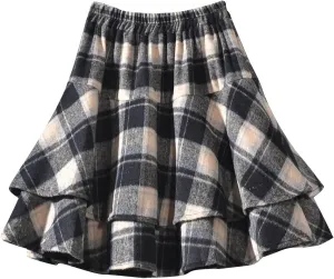 Women's Wool Blend Pleated Mini Skirt 2025 Trendy Skirt Schoolgirl Cute A-Line High Waisted Casual Skater Skirs