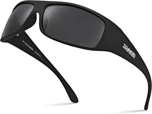 Xagger Sports Polarized Sunglasses for Men Wrap Around TR90 Frame Sun Glasses