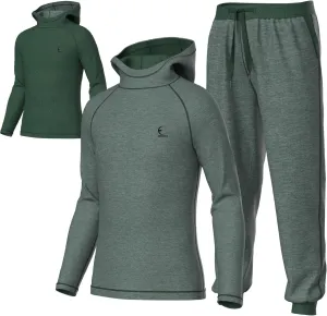 Youth Kids Sweatsuit Jogger Outfit - Boys Girls Athletic Reversible Pullover Hoodie & Pants Activewear Clothes Set