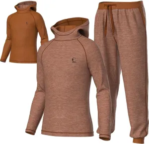 Youth Kids Sweatsuit Jogger Outfit - Boys Girls Athletic Reversible Pullover Hoodie & Pants Activewear Clothes Set