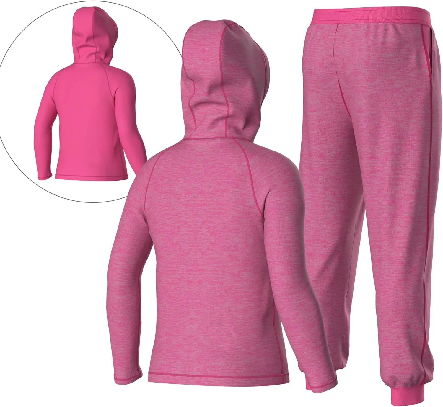 Youth Kids Sweatsuit Jogger Outfit - Boys Girls Athletic Reversible Pullover Hoodie & Pants Activewear Clothes Set