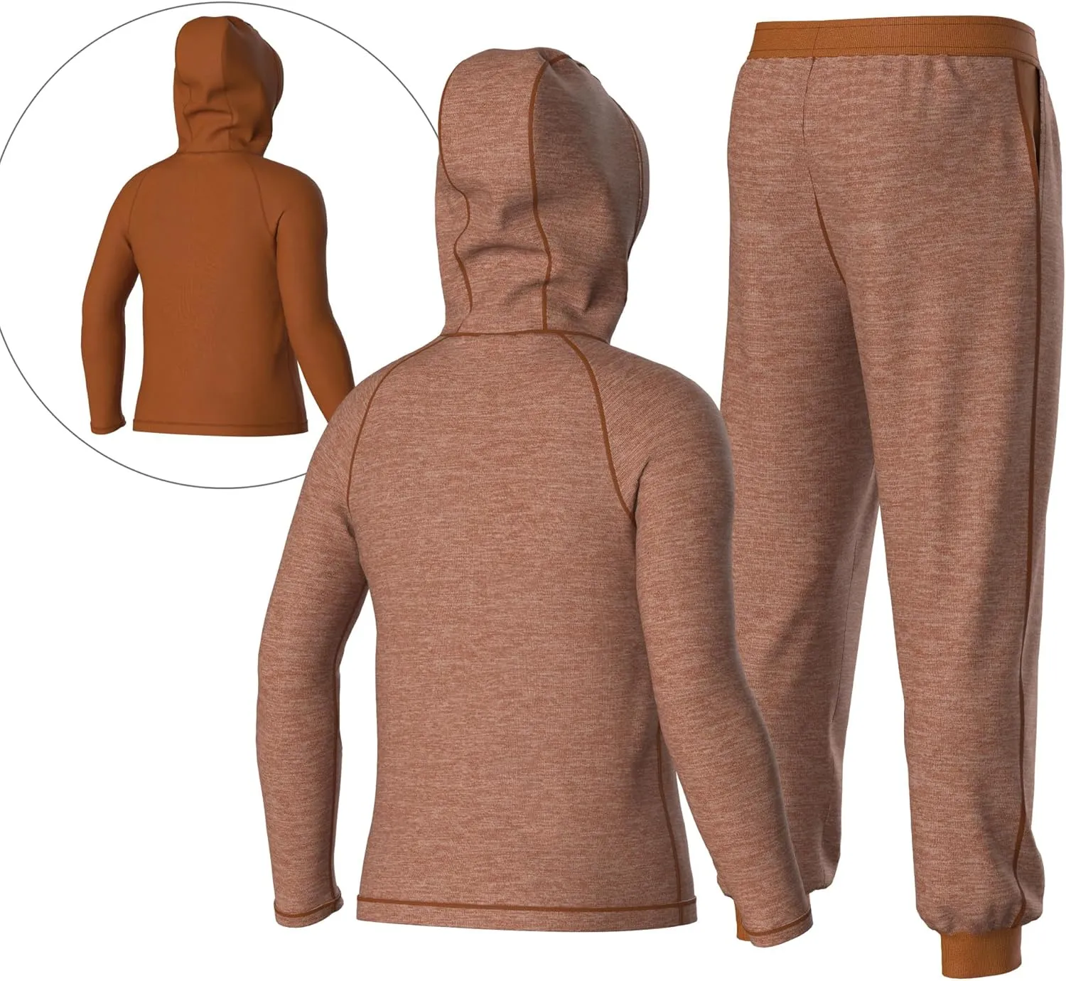 Youth Kids Sweatsuit Jogger Outfit - Boys Girls Athletic Reversible Pullover Hoodie & Pants Activewear Clothes Set