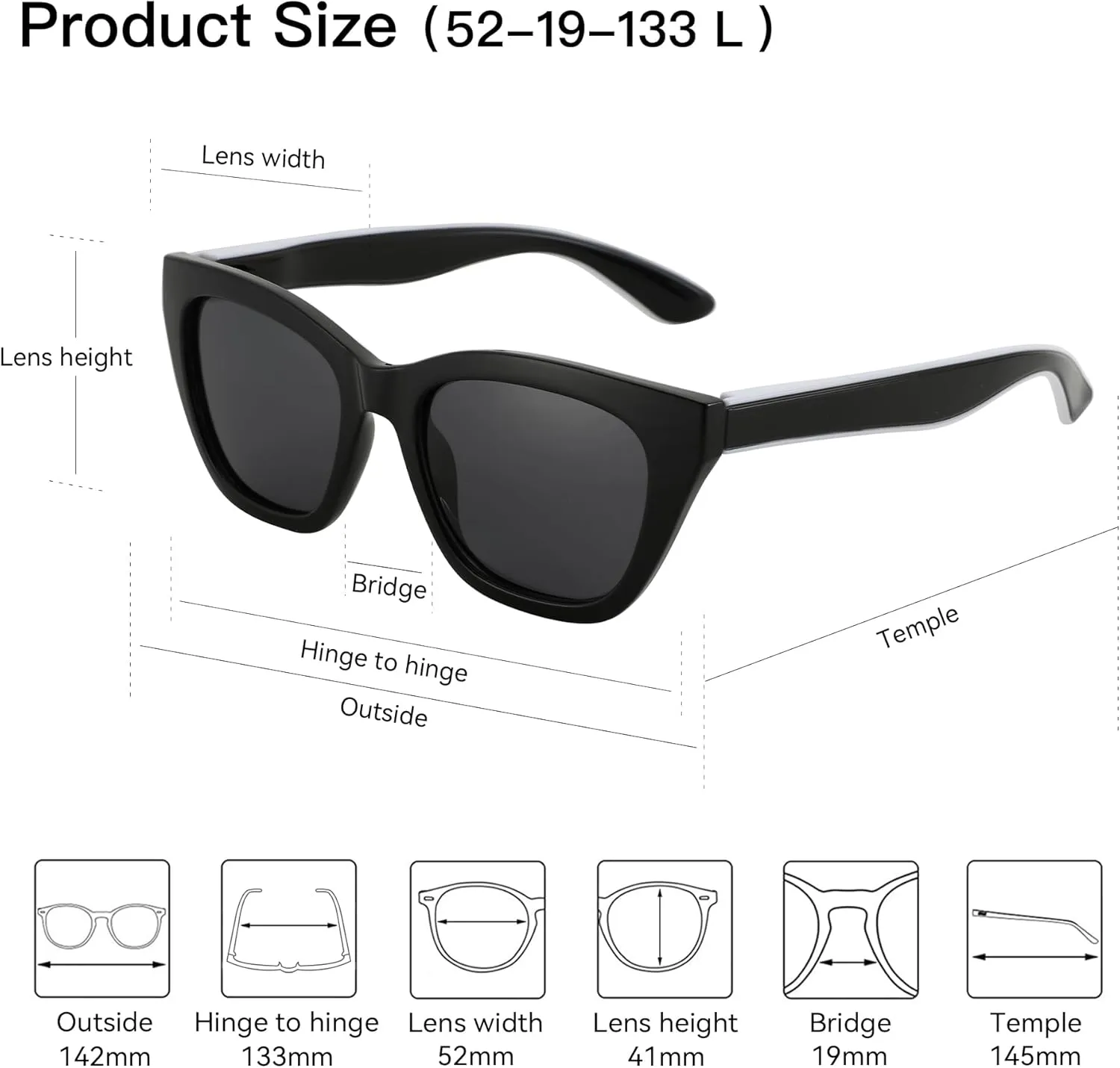 ZENOTTIC Polarized Sunglasses Women Cateye: Trendy Sun Glasses for Ladies - Retro Classic Shades UV400 Protection